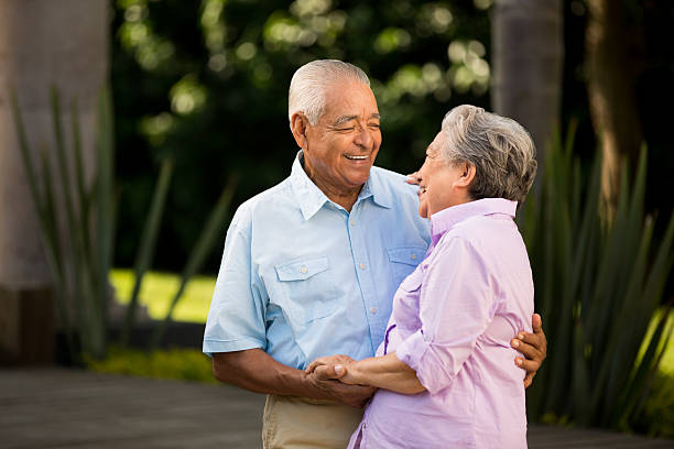 istock Senior couple holding each other 498128587