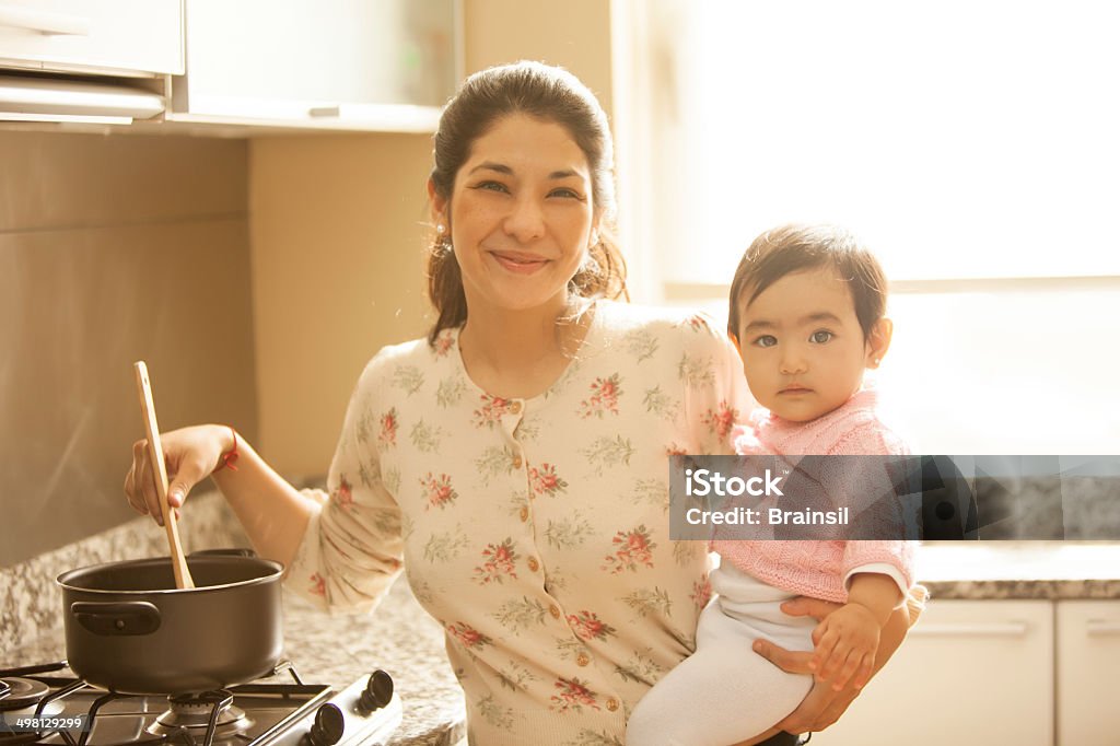 Japanese Mother and Daughter Asia Stock Photo