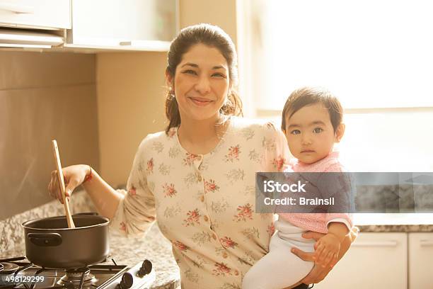 Japanese Mother And Daughter Stock Photo - Download Image Now - Asia, Asian and Indian Ethnicities, Cooking