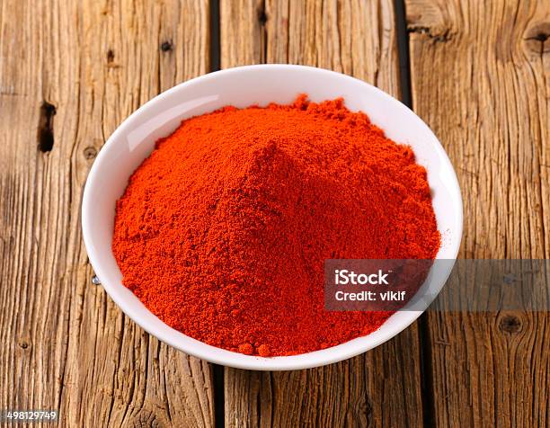 Paprika Powder Stock Photo - Download Image Now - Bowl, Cayenne Powder, Close-up