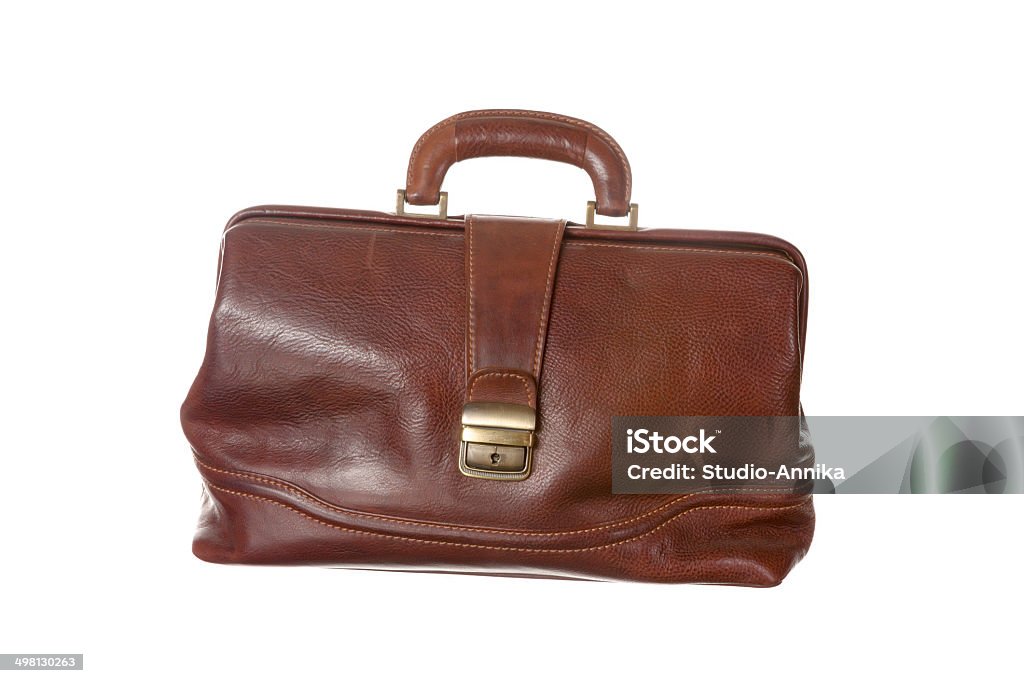 Old doctors bag Antique doctor's bag in cowhide filled with medical instruments Antique Stock Photo