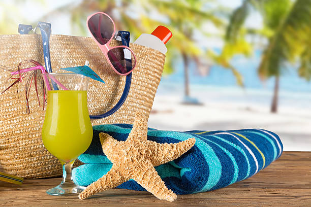 istock Close-up of summer accessories. 498130521