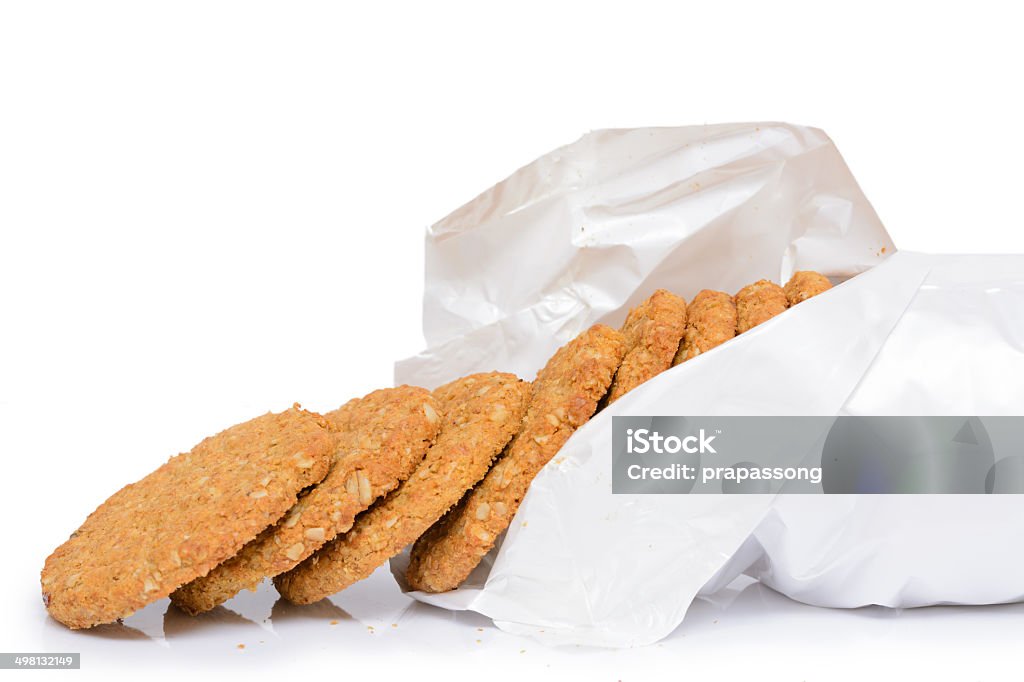 Oat biscuit cookie Oat biscuit cookie on white background Baked Stock Photo