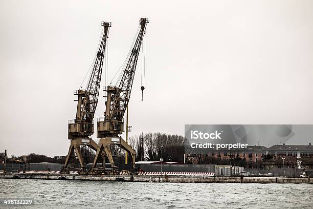 Cranes Stock Photo - Download Image Now - Backgrounds, Blue, Building - Activity