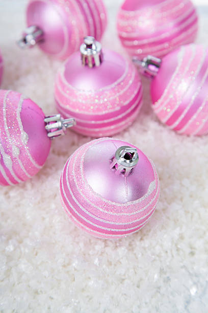 istock Pink balls on the snow 498138992