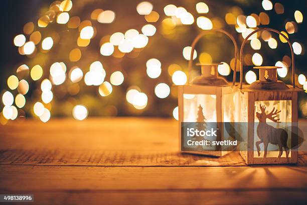 Cozy Christmas Holidays Stock Photo - Download Image Now - Christmas, Lantern, Outdoors