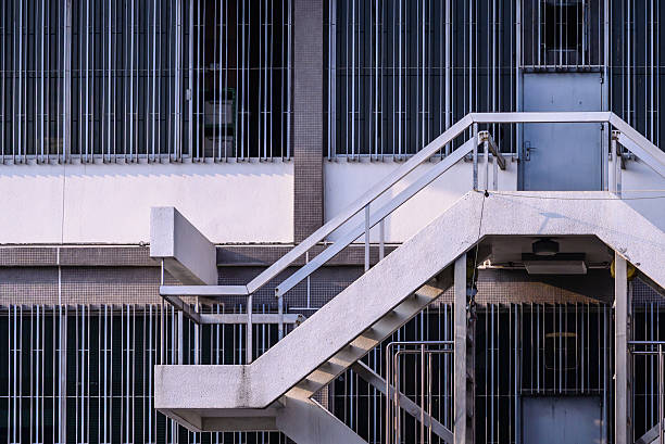 istock Staircase between floor of factory building. 498139270