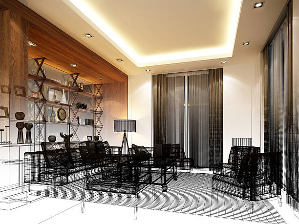 istock sketch design of interior living 498142604
