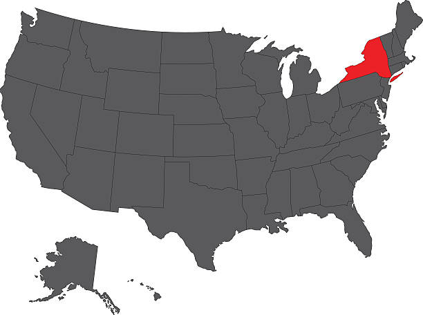 뉴욕 아르카디아 지도는 미국 블랙힐스 맵 벡터 - new york stock illustrations