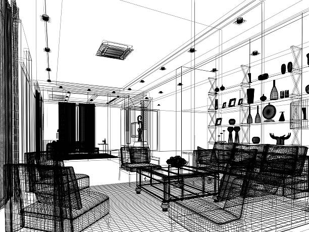 istock sketch design of interior living 498142676