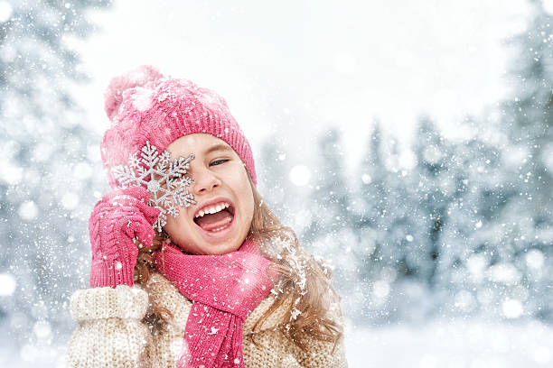 istock girl playing on a winter walk 498143652
