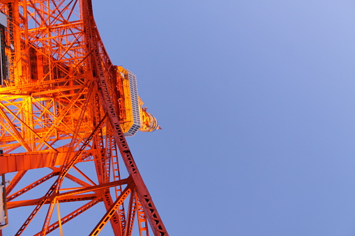 Blue Sky and Tokyo tower,Tokyo JAPAN