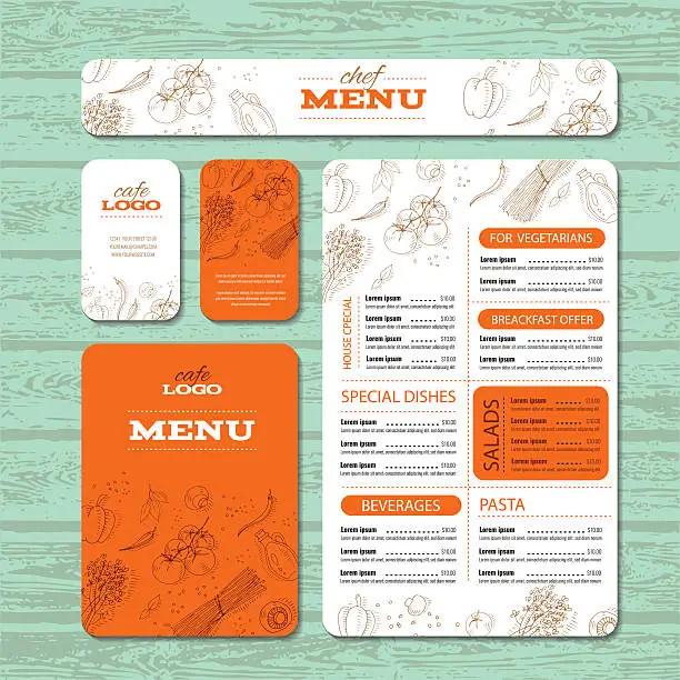 Vector illustration of Cafe or restaurant identity template