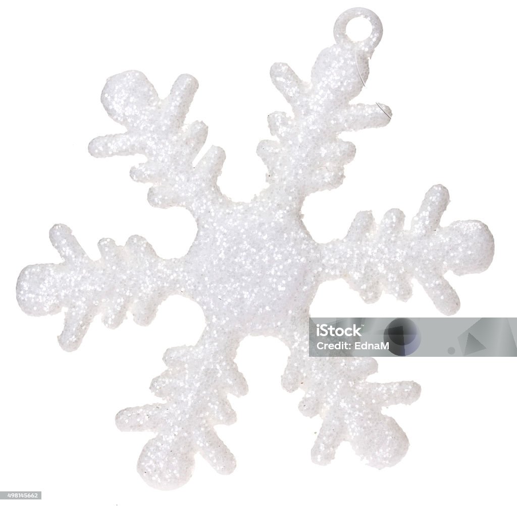 Snowflake as tree decoration 2015 Stock Photo