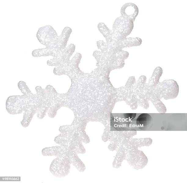 Snowflake As Tree Decoration Stock Photo - Download Image Now - 2015, Christmas, Christmas Ornament