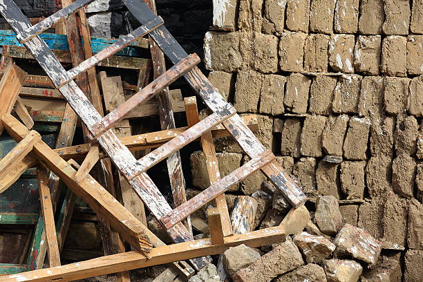 istock Wooden easels and ladders. Sakya-Tibet. 186 498148258