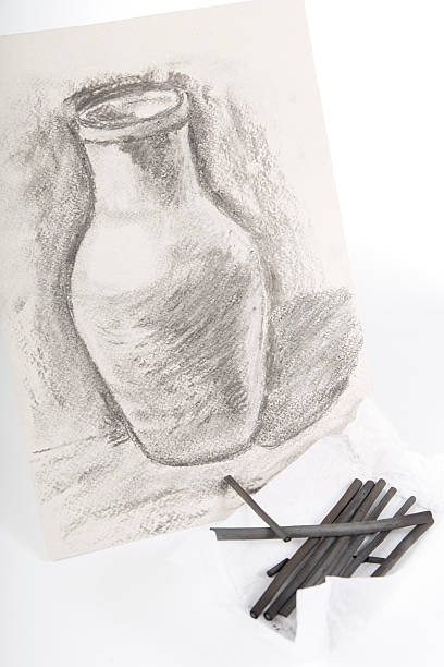 istock drawing on paper painted charcoal 498150118