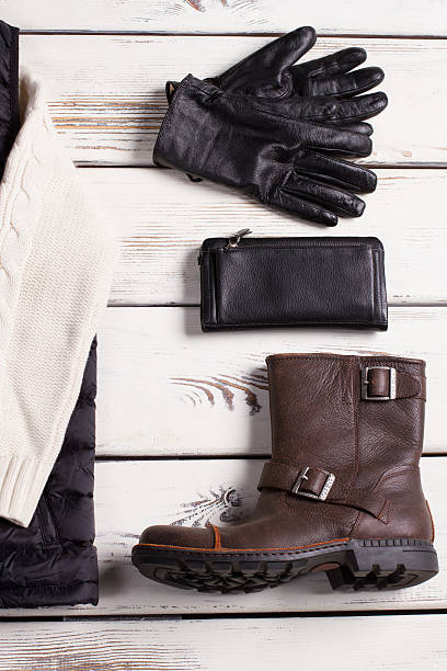 istock Leather men's accessories and shoes. 498151066