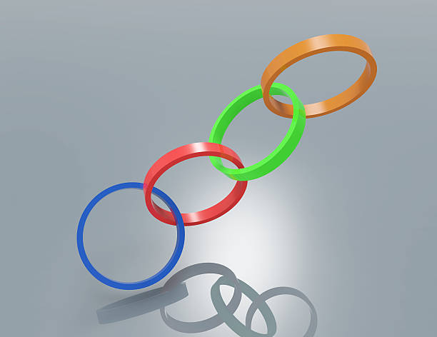 istock 3d colorful rings, logo design 498151494