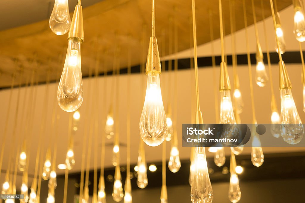 Hanging lamps on ceiling Beautiful hanging lamps on ceiling 2015 Stock Photo