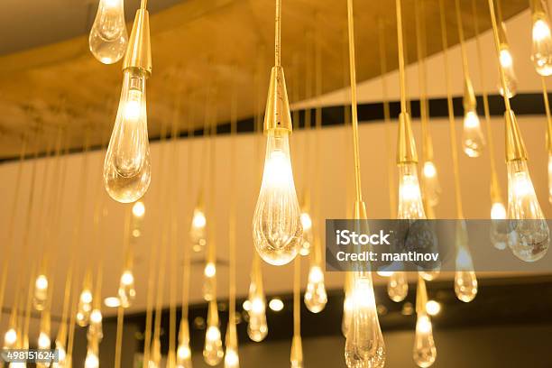 Hanging Lamps On Ceiling Stock Photo - Download Image Now - 2015, Architecture, Backgrounds