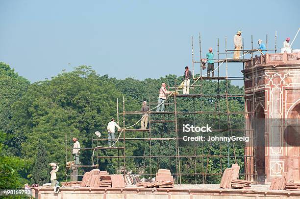 Construction In India Stock Photo - Download Image Now - Adult, Adults Only, Asia