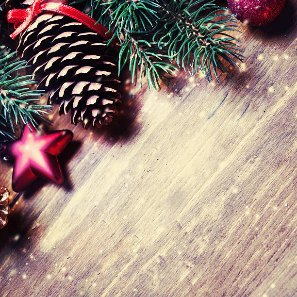 istock Vintage Christmas background with Christmas decoration. 498173716