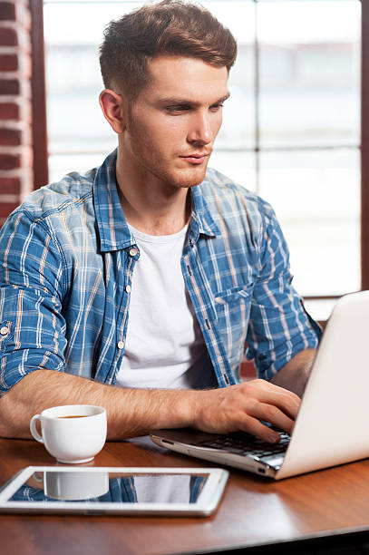 istock Taking advantages of free Wi-Fi. 498173913