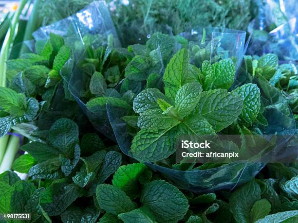 Fresh Cutmint Diplay Ata Market Stock Photo - Download Image Now - Agriculture, Collection, Color Image