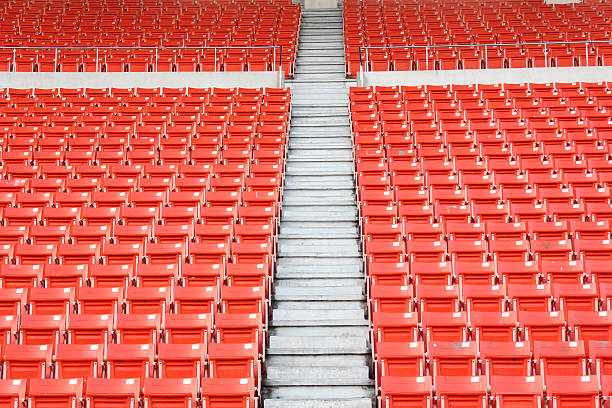 asientos en el estadio - bleachers stadium seat empty fotografías e imágenes de stock