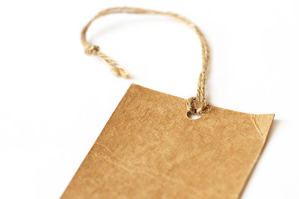 istock Paper label blank tag fragment closeup 498175731