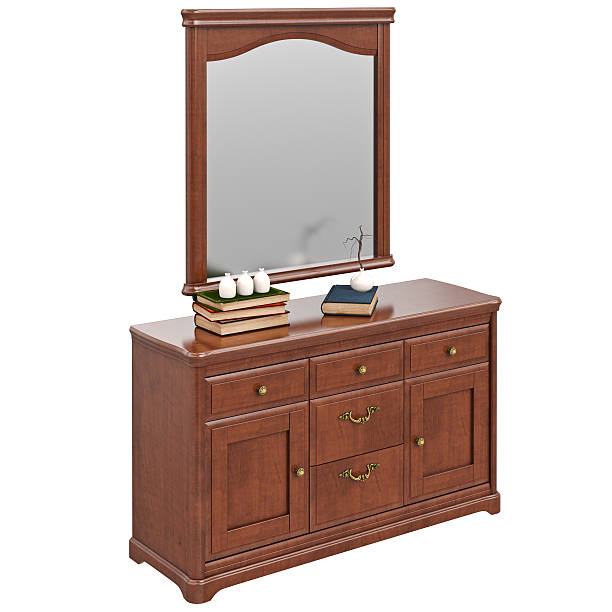 istock Wooden dresser with mirror 498185714