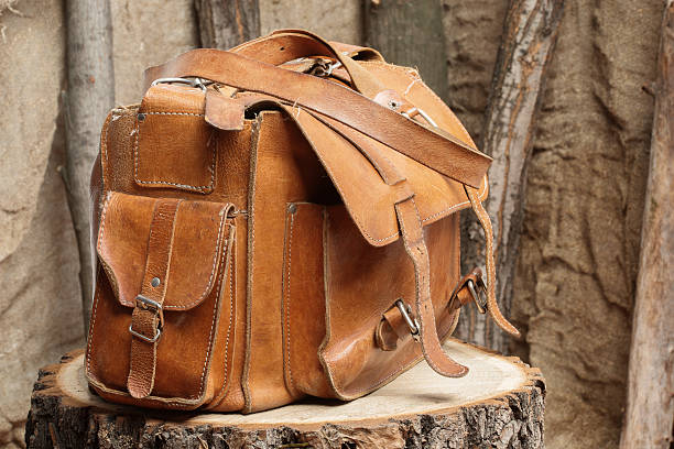 istock Bag on wooden background 498186490