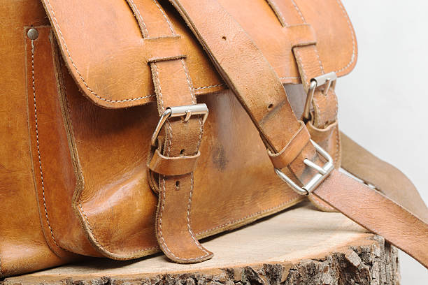 istock Bag on wooden background 498189040