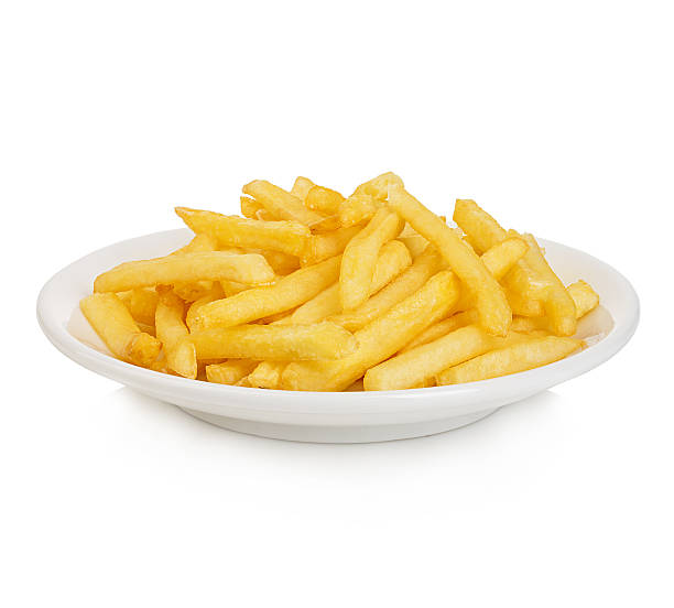istock Potatoes fries in the plate isolated on white 498190178