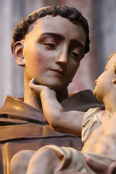 Statue of Saint Anthony in Albi Cathedral, France