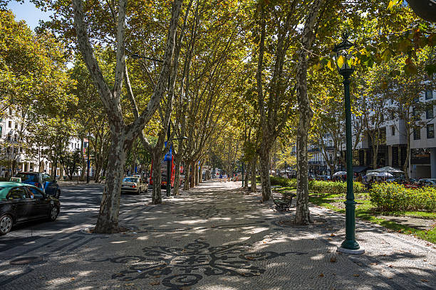 Lisbon, Portugal - September 26, 2015: Avenida da Liberdade - Liberty Avenue - in Lisbon, Portugal.