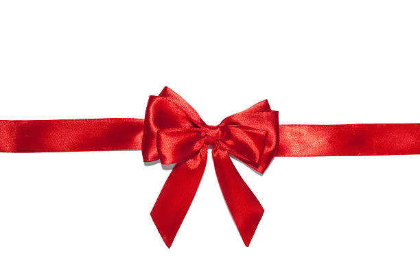 istock Shiny red satin ribbon 498193820