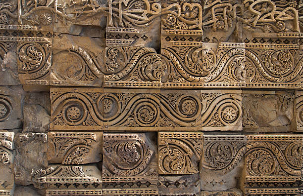 Carved walls, Qutub Minar complex, Delhi, India