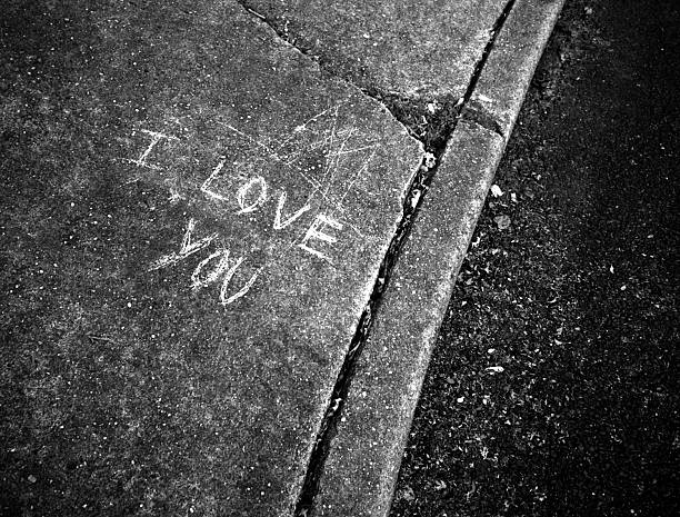 istock i Love You Scrawled on the Sidewalk 498197154