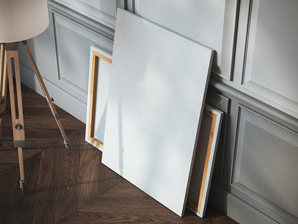 istock Blank white canvas in the gray classic interior. 498197252