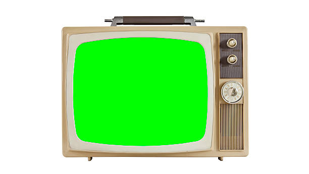 istock Vintage Television with Chroma Green Screen 498198396