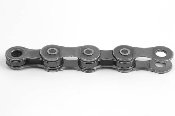 istock few chain links for Bicycle closeup on white background 498199770