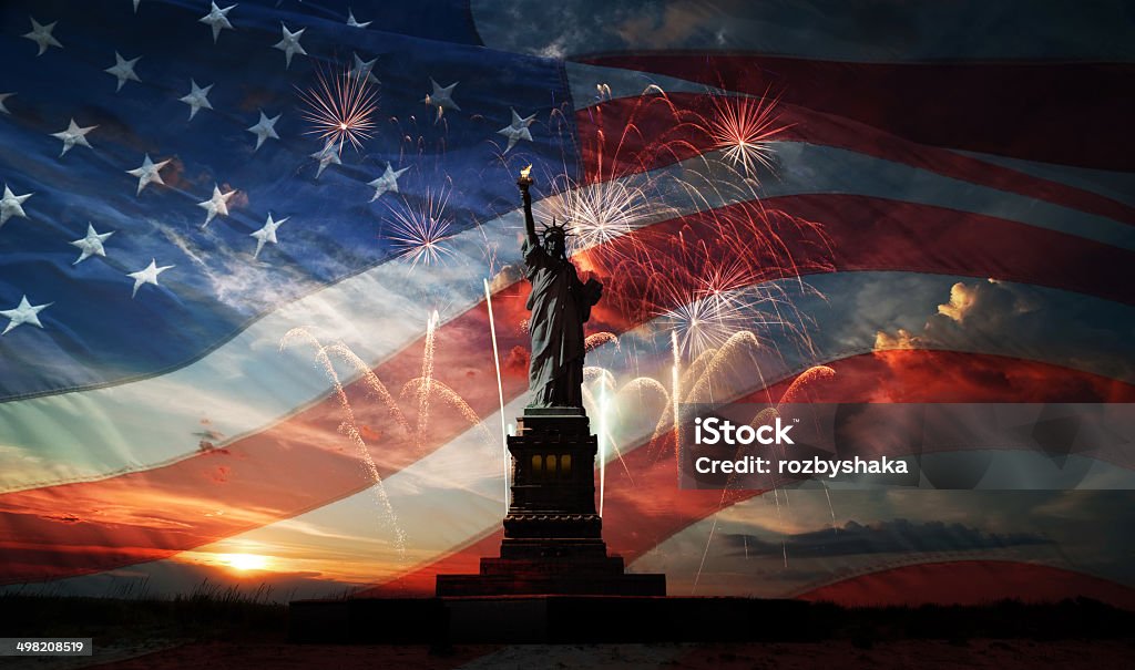 Independence day.  Liberty Aufklärung der Welt - Lizenzfrei Unabhängigkeitstag Stock-Foto