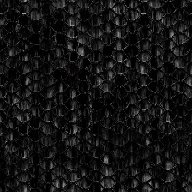 istock Seamless scales snake skin texture black dirty 498209985