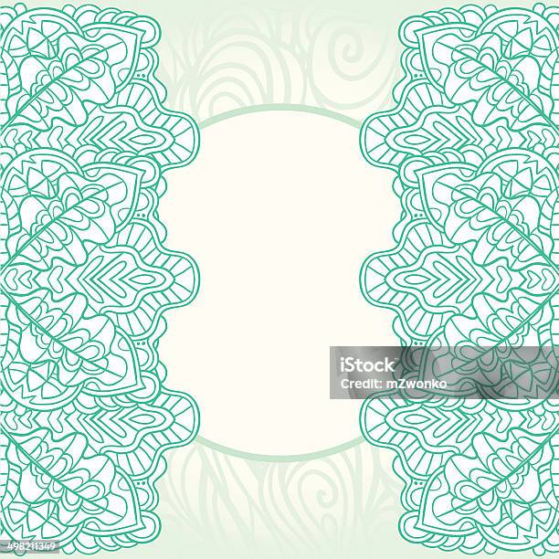 Ornate Mint Background Stock Illustration - Download Image Now - Abstract, Art, Art And Craft