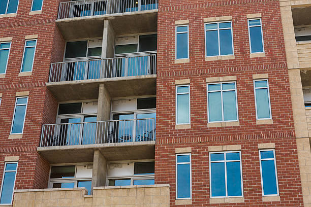 Condominiums Contemporary condominiums at Riverside development. new urbanism stock pictures, royalty-free photos & images