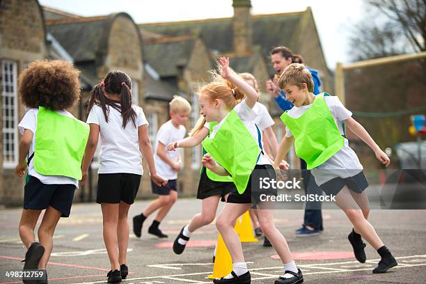 School Sports Lesson Stock Photo - Download Image Now - UK, Elementary School, Education
