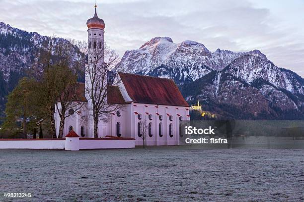 St Coloman Church In The Morning Alps Bavaria Germany Stock Photo - Download Image Now