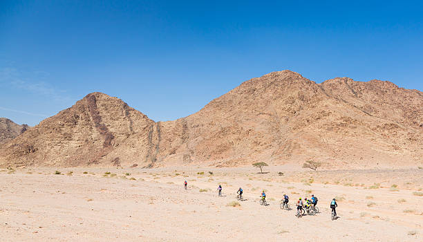 Biking in the golden Jordan Desert